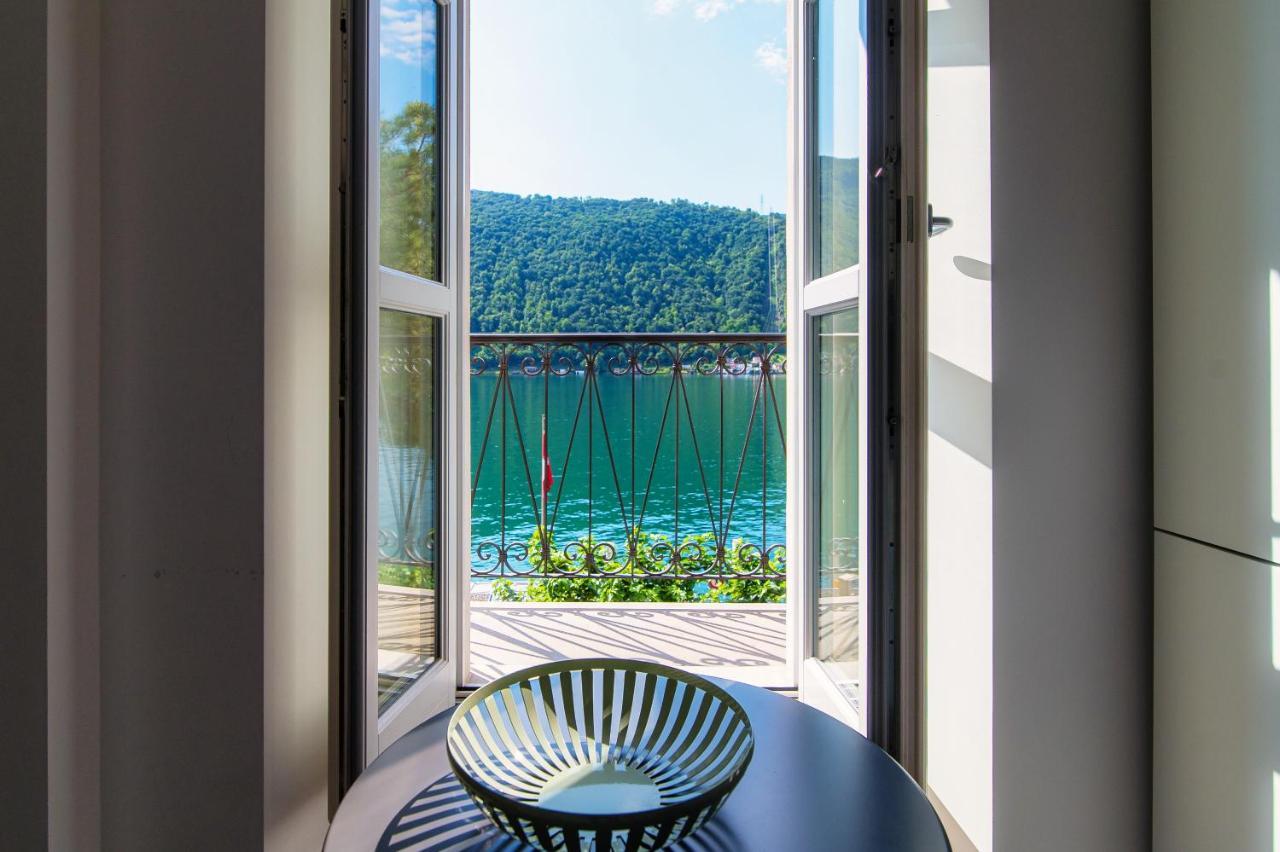 Il Balcone Sul Lago By Quokka 360 - Historic Lakeside Flat In Morcote Exteriér fotografie